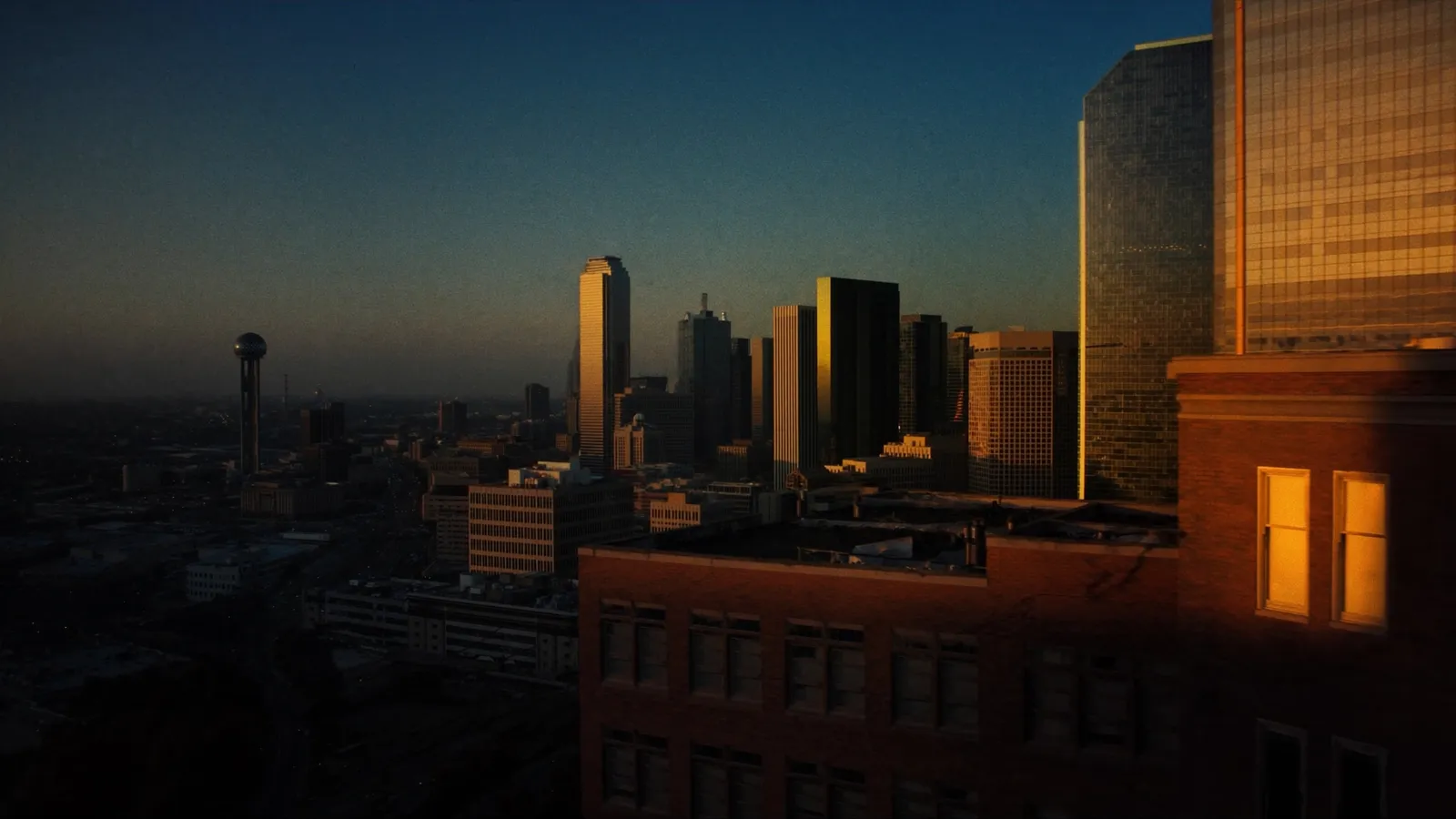 Downtown Dallas skyline at golden hour, the market where Picture Perfect Video produces monthly