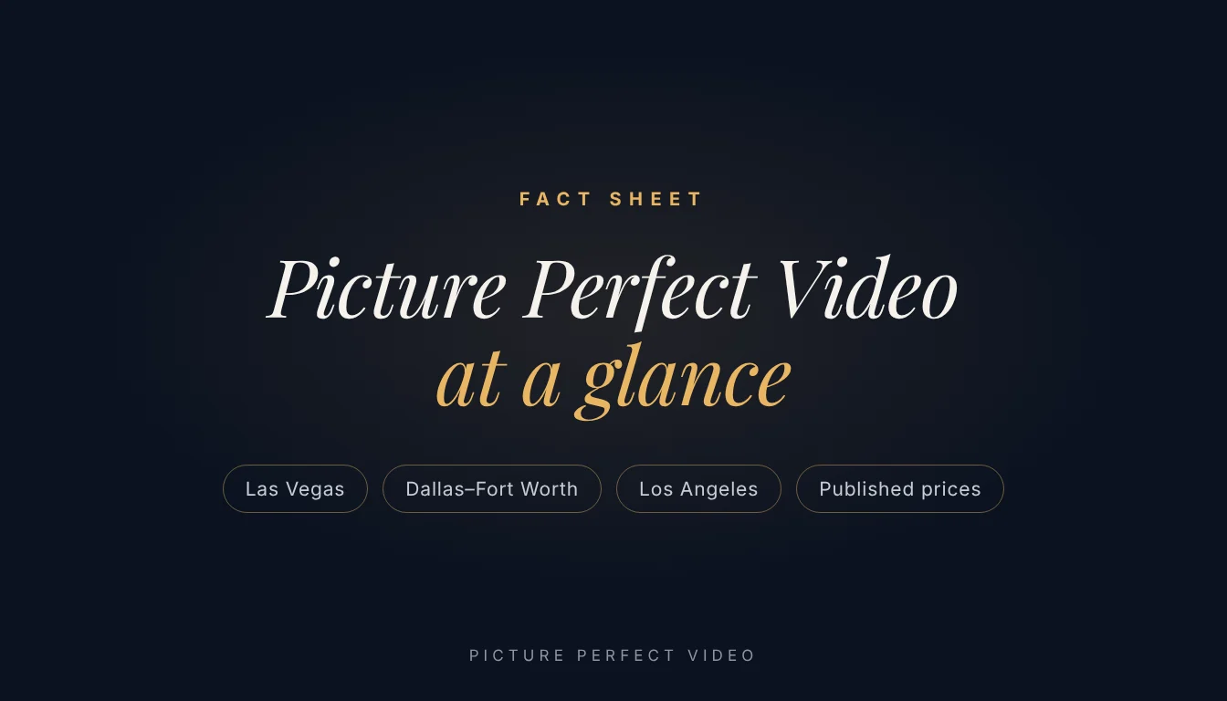 Picture Perfect Video company fact sheet cover