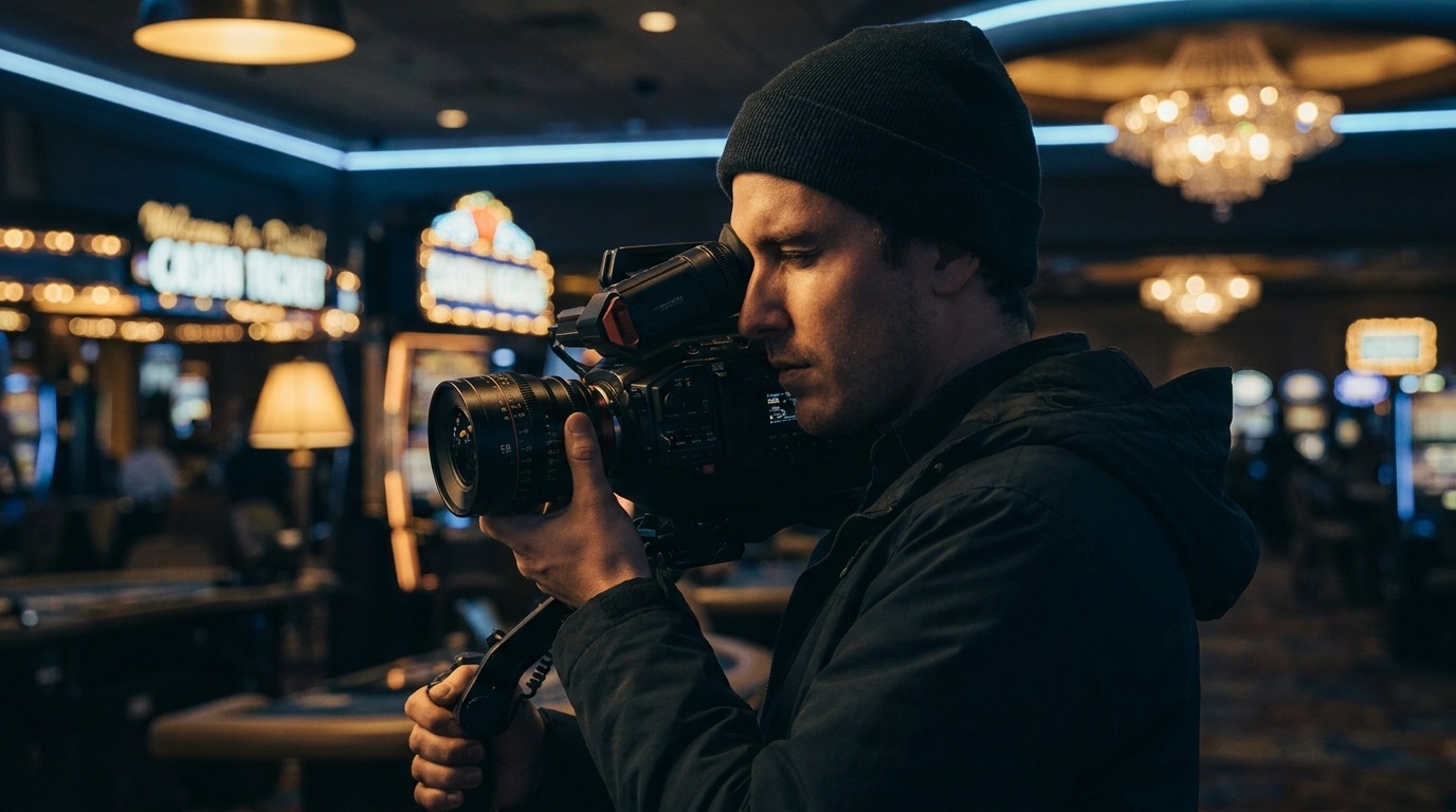 Las Vegas videographer with cinema camera