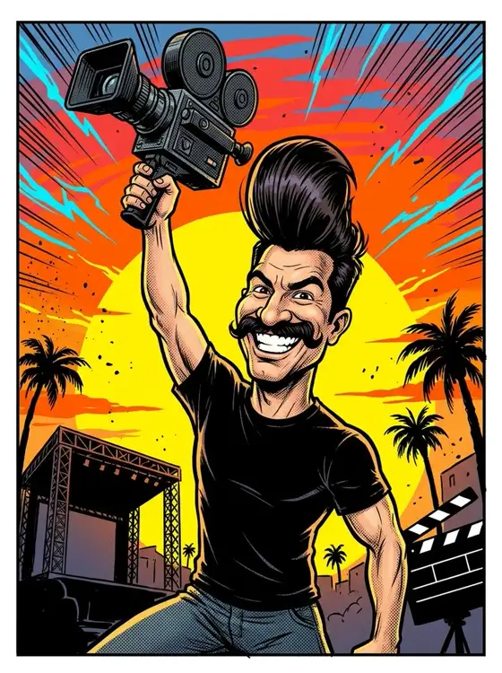 Comic panel: getting the hero shot before sundown