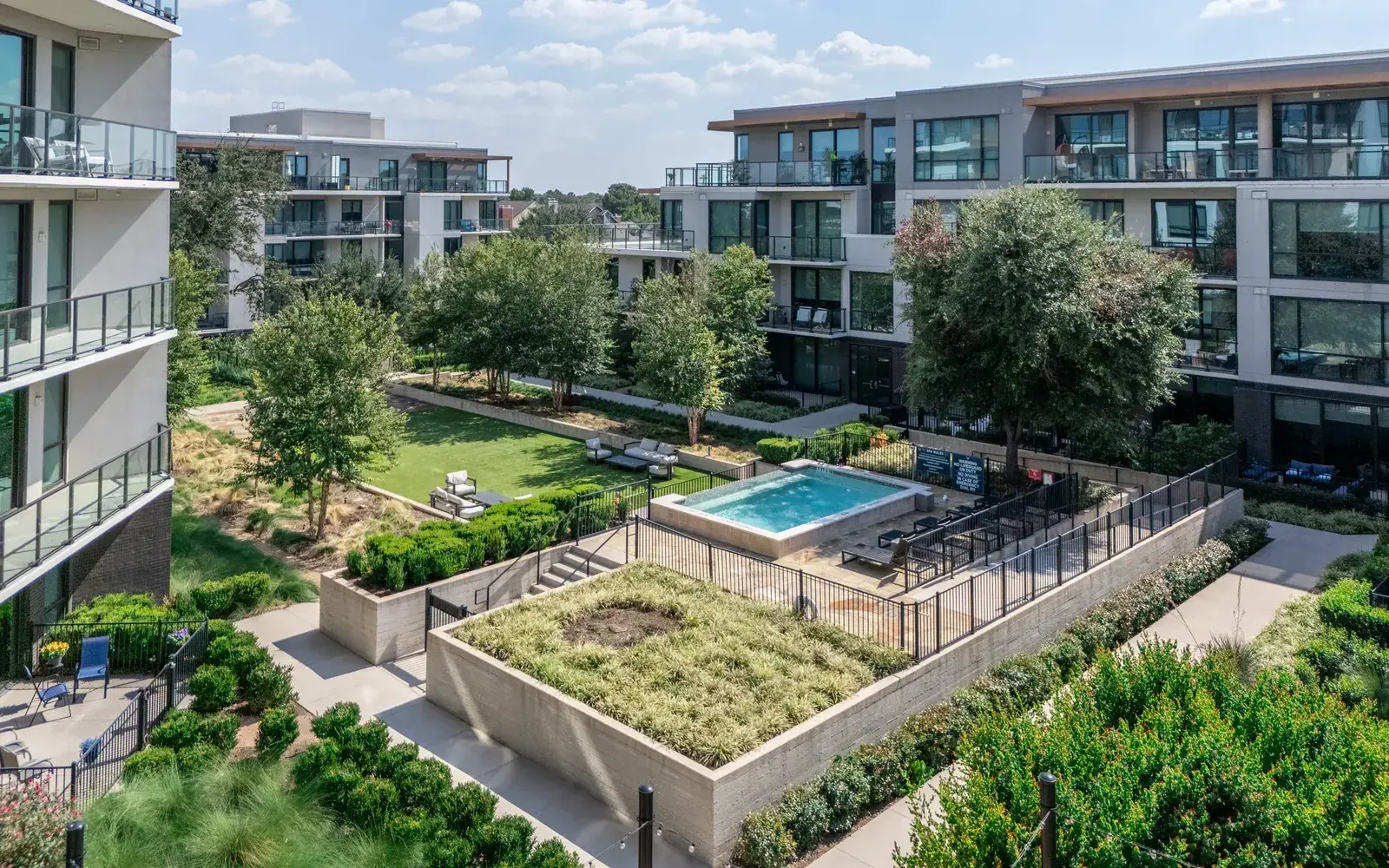 Aerial photograph of a pool deck by Picture Perfect Video