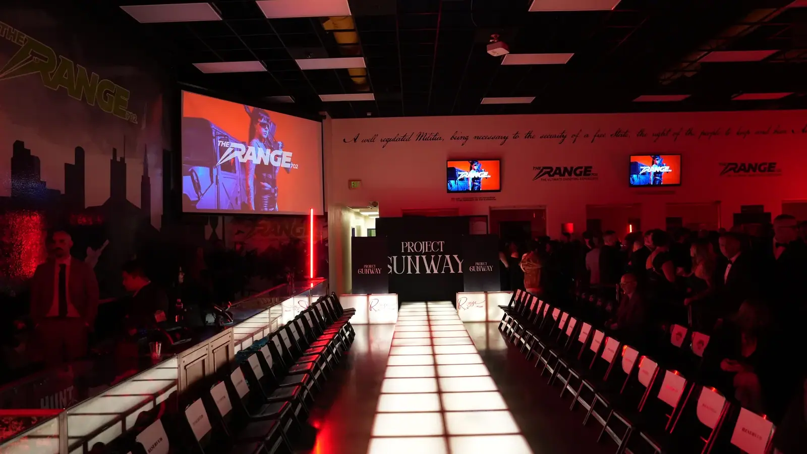 Front row photographed during a runway presentation
