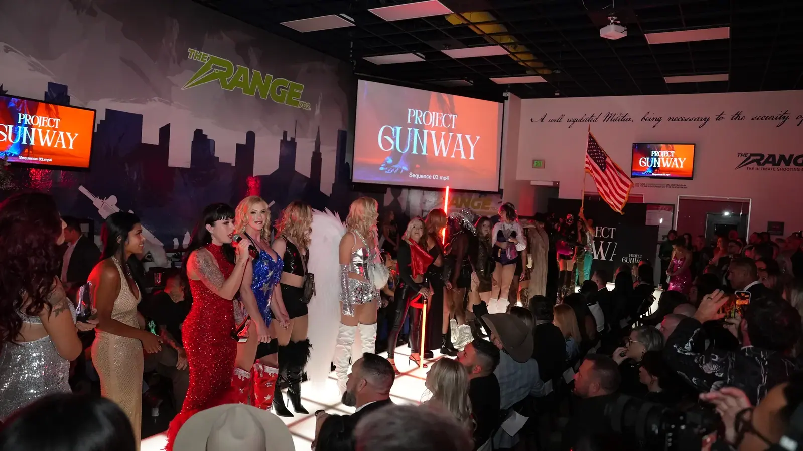 Models photographed during a runway show