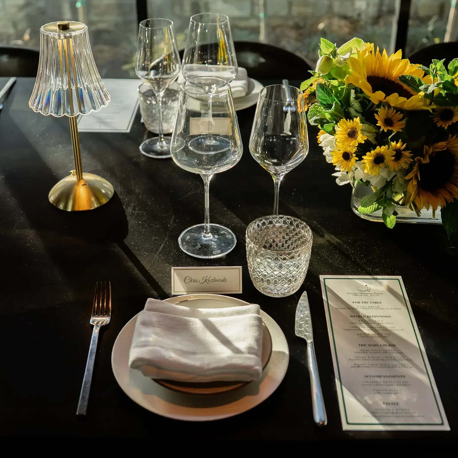 Private dining room photographed for a Dallas restaurant