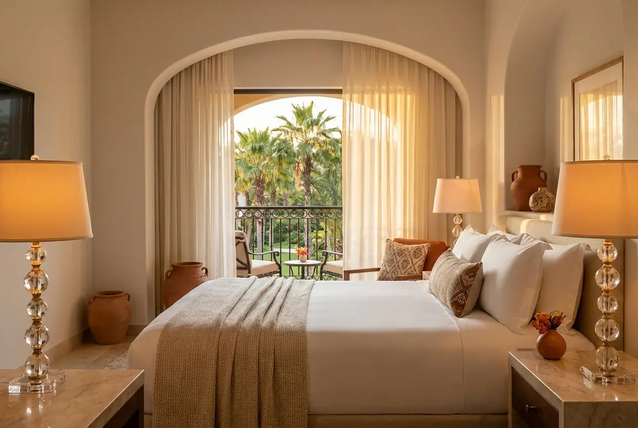 Luxury hotel suite photographed at Montage Beverly Hills