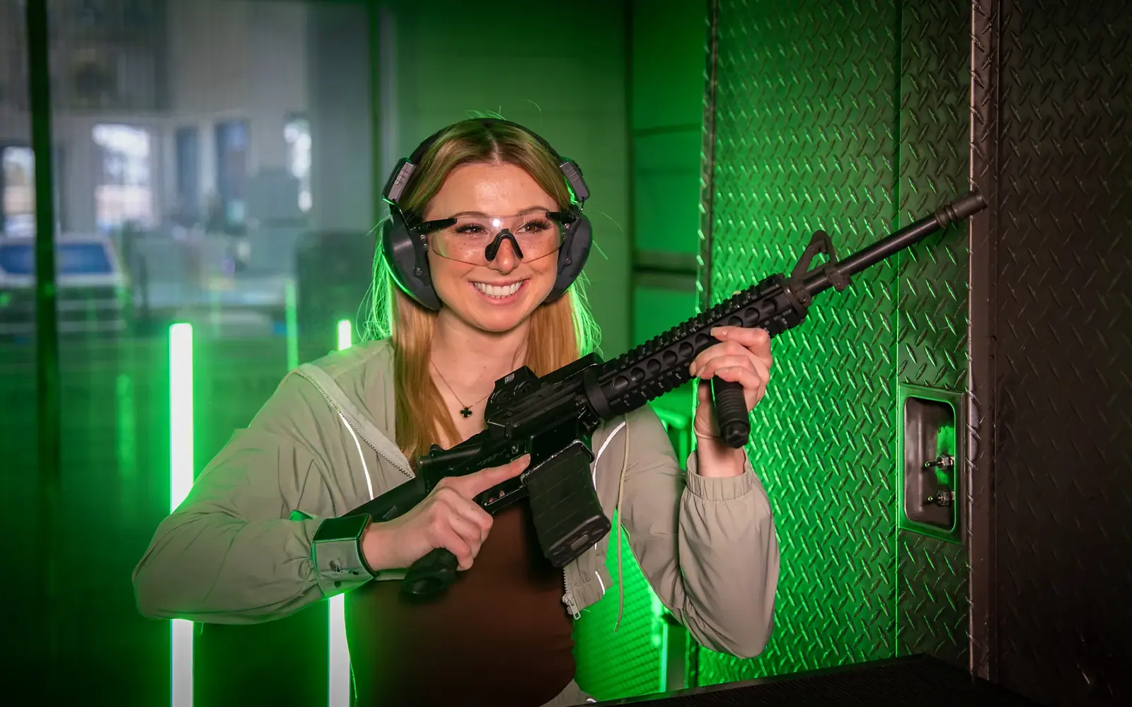 St Patrick's Day editorial photographed in green light at The Range 702, Las Vegas
